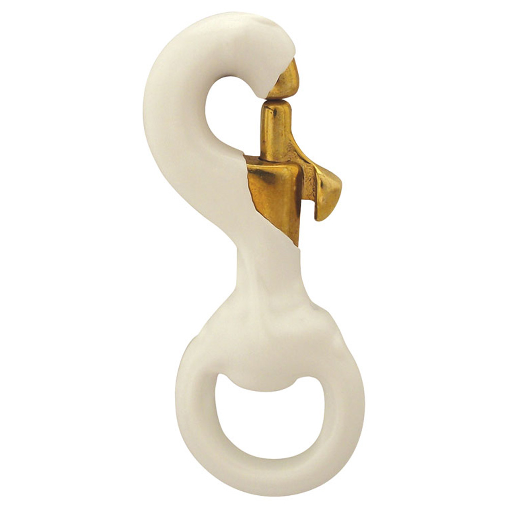 Brass Snap Hook with rubber coating -3 1/2 Inch – American