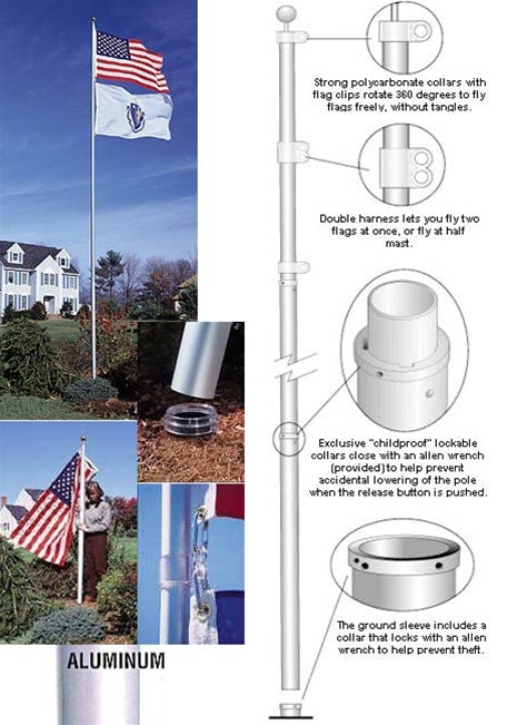 20′ Telescoping Flagpole – American Flagpole & Flag Co.