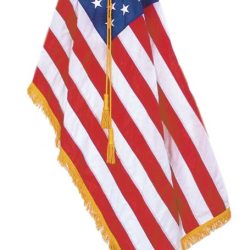 Indoor American Flag Set With 4 x 6 Ft US Flag and 9 Ft Pole