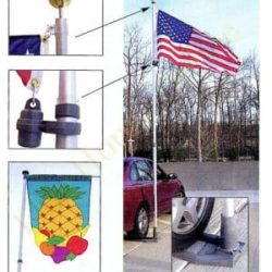 19 foot telescoping flagpole - multi-use flagpole