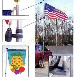 19 foot telescoping flagpole - multi-use flagpole