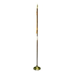 8 foot indoor flag pole mounting set with spear