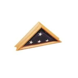 Oak Triangle Flag Display Case
