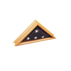 Oak Triangle Flag Display Case