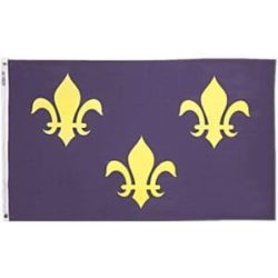 Fleur De Lis Flag 3 x 5 Ft Nylon