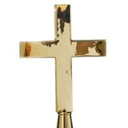 Indoor Flagpole Brass Church Cross