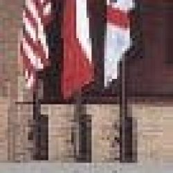 V-25 Commercial Vertical Wall Mount Flagpole