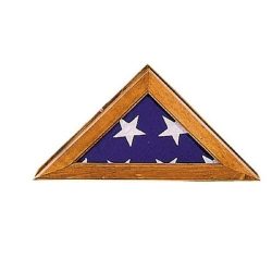 Walnut Triangle Flag Display Case
